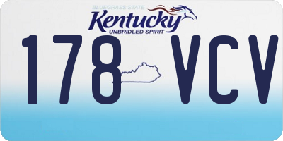 KY license plate 178VCV