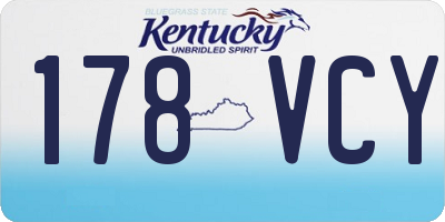 KY license plate 178VCY