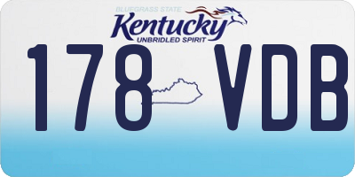 KY license plate 178VDB