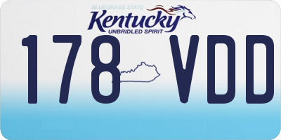 KY license plate 178VDD