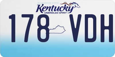 KY license plate 178VDH
