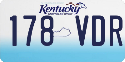 KY license plate 178VDR