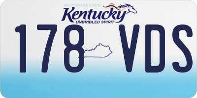 KY license plate 178VDS