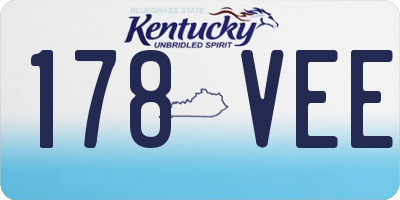 KY license plate 178VEE