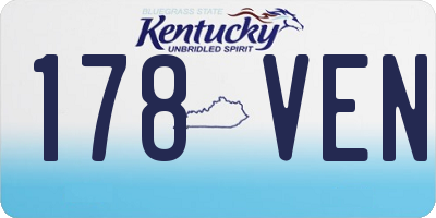 KY license plate 178VEN