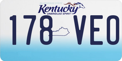 KY license plate 178VEO