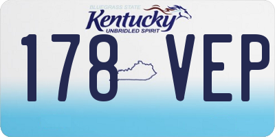 KY license plate 178VEP