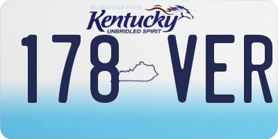 KY license plate 178VER