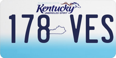 KY license plate 178VES