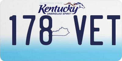 KY license plate 178VET