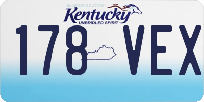 KY license plate 178VEX
