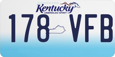 KY license plate 178VFB