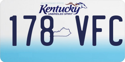 KY license plate 178VFC