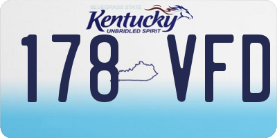 KY license plate 178VFD