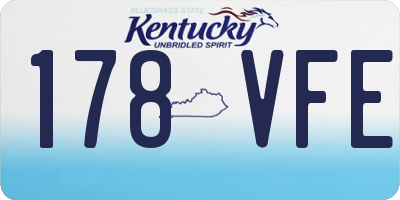 KY license plate 178VFE