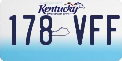 KY license plate 178VFF