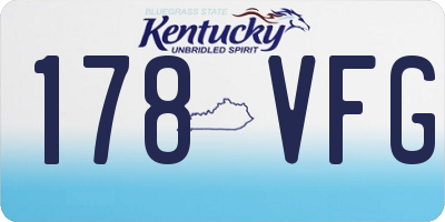 KY license plate 178VFG