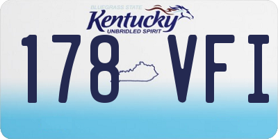 KY license plate 178VFI