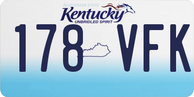 KY license plate 178VFK