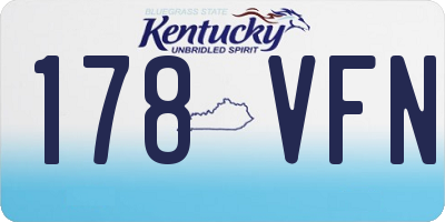 KY license plate 178VFN