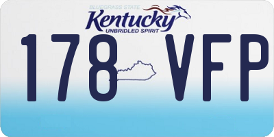KY license plate 178VFP