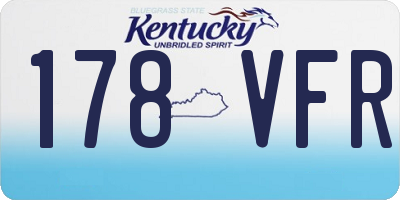 KY license plate 178VFR