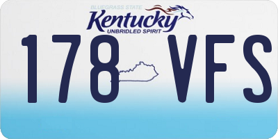 KY license plate 178VFS