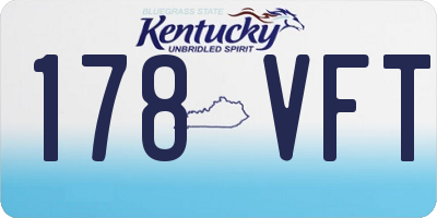 KY license plate 178VFT