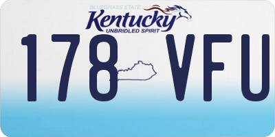 KY license plate 178VFU