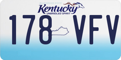 KY license plate 178VFV