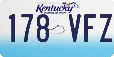 KY license plate 178VFZ