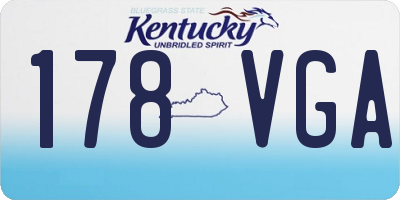 KY license plate 178VGA