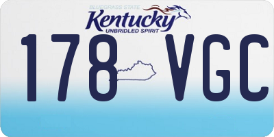 KY license plate 178VGC
