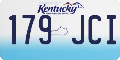 KY license plate 179JCI