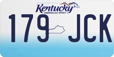 KY license plate 179JCK