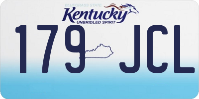 KY license plate 179JCL