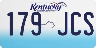 KY license plate 179JCS