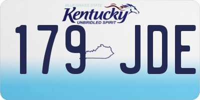 KY license plate 179JDE