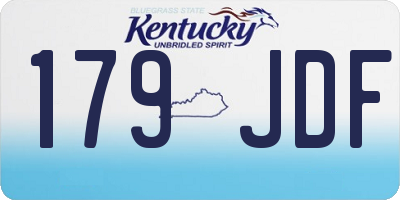 KY license plate 179JDF
