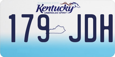 KY license plate 179JDH