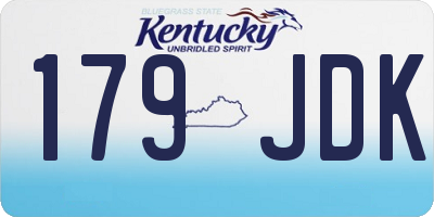KY license plate 179JDK