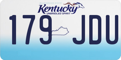 KY license plate 179JDU