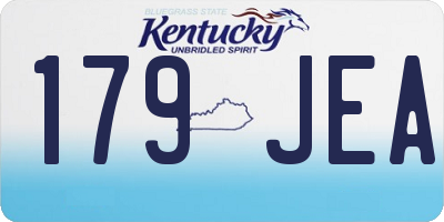 KY license plate 179JEA
