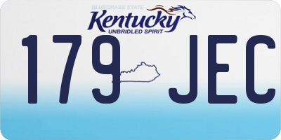 KY license plate 179JEC