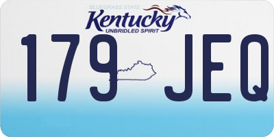 KY license plate 179JEQ