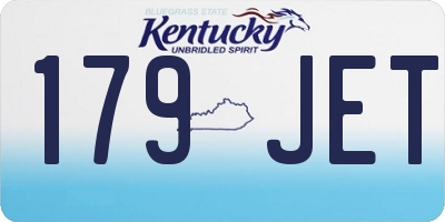 KY license plate 179JET