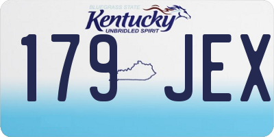 KY license plate 179JEX