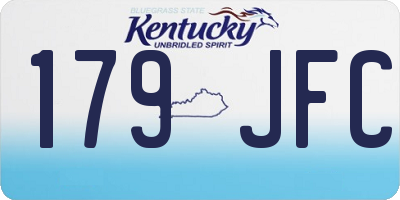 KY license plate 179JFC