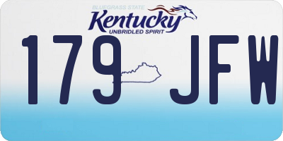 KY license plate 179JFW
