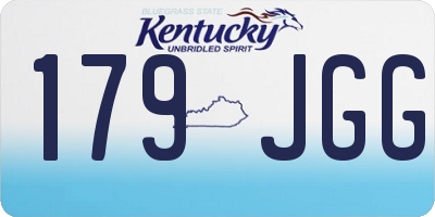 KY license plate 179JGG